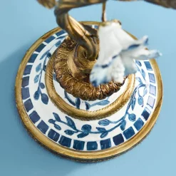 Chandelier perroquet, bleu-blanc