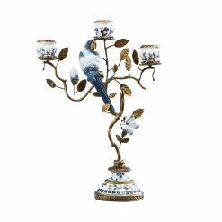 Chandelier perroquet, bleu-blanc