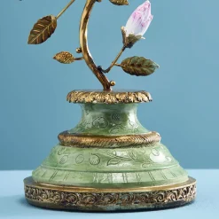 Chandelier perroquet, vert-or