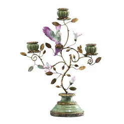 Chandelier perroquet, vert-or