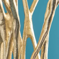 Chandelier Roots, or, aluminium, fait main, 25x22x63,5 cm