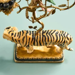 Chandelier Tigre, Peint à la Main