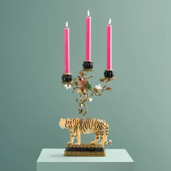 Chandelier Tigre, Peint à la Main
