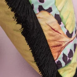 Coussin à franges Gingko