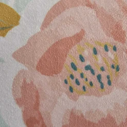 Coussin à franges Paeonia, rose-ble