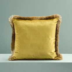 Coussin à  franges Palmette & Perroquet
