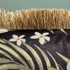 Coussin à  franges Palmette & Perroquet