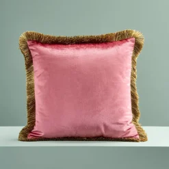 Coussin à franges Toucan et Monstera