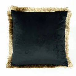 Coussin en velours paon Peacock, vert-or