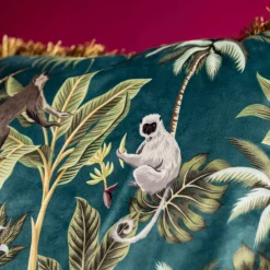 Coussin en velours singe Monkeys