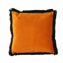 Coussin en velours Velvet Cushion, orange-noir