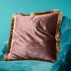 Coussin en velours Velvet Cushion, rouge, polyester, 45x45 cm