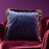 Coussin en velours Velvet Cushion, bleu, polyester, 45x45 cm