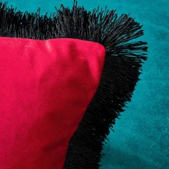 Coussin en velours Velvet Cushion, rose-noir