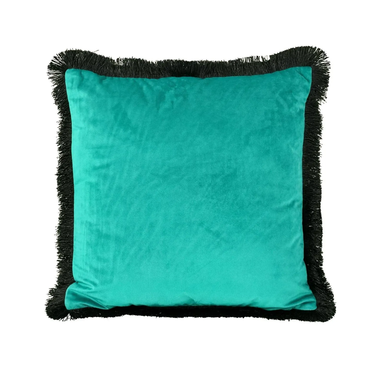 Coussin en velours Velvet Cushion, turquoise-noir