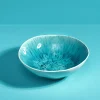 Ensemble de 6 assiettes creuses Aquamarine, blanc/turquoise