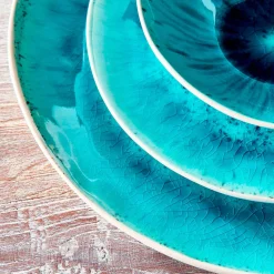 Ensemble de 6 bols Aquamarine, blanc/turquoise