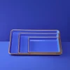 Ensemble de 3 plateaux, bleu
