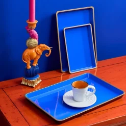 Ensemble de 3 plateaux, bleu
