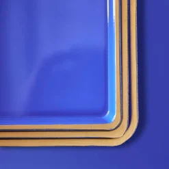 Ensemble de 3 plateaux, bleu