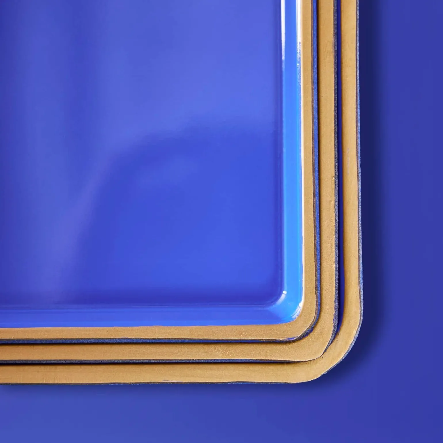 Ensemble de 3 plateaux, bleu