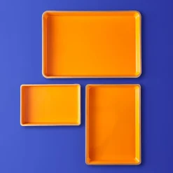 Ensemble de 3 plateaux, orange