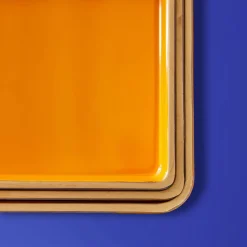 Ensemble de 3 plateaux, orange