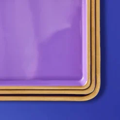 Ensemble de 3 plateaux, violet