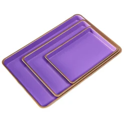 Ensemble de 3 plateaux, violet