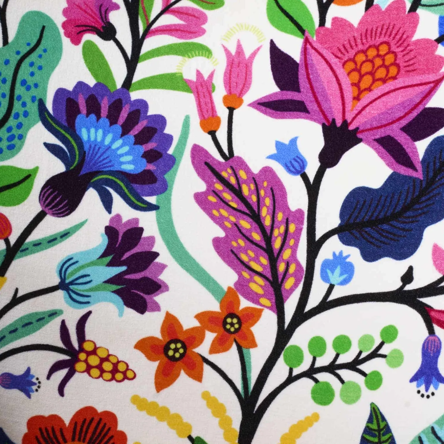 Fauteuil en Velours avec Motif Floral Adventure, Multicolore