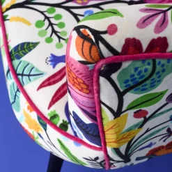 Fauteuil en Velours avec Motif Floral Adventure, Multicolore