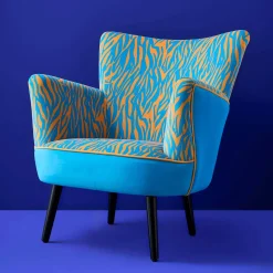 Fauteuil Zebra, bleu
