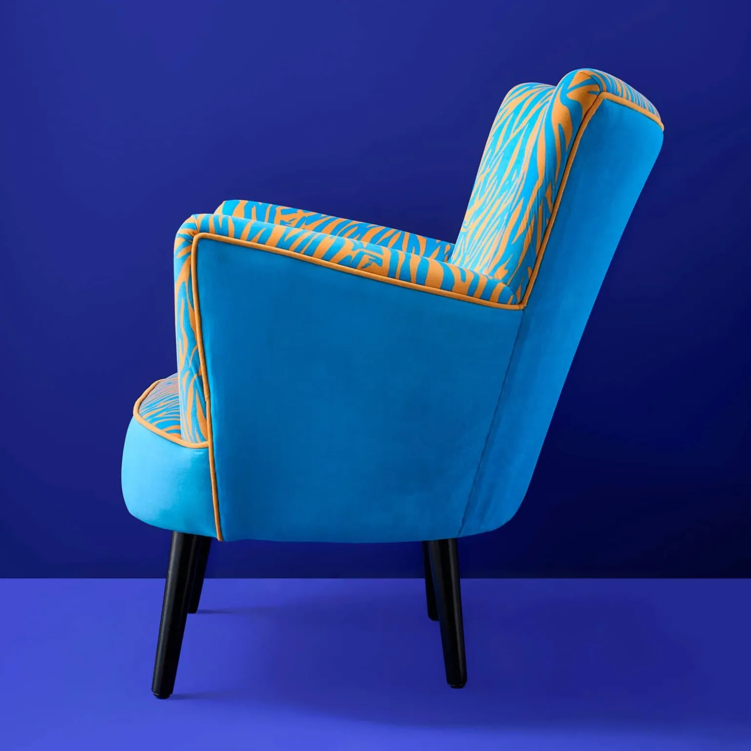 Fauteuil Zebra, bleu