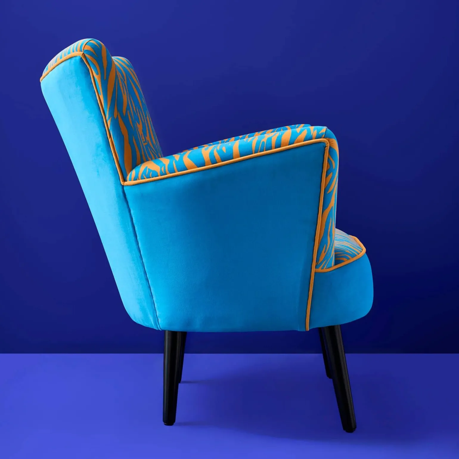 Fauteuil Zebra, bleu