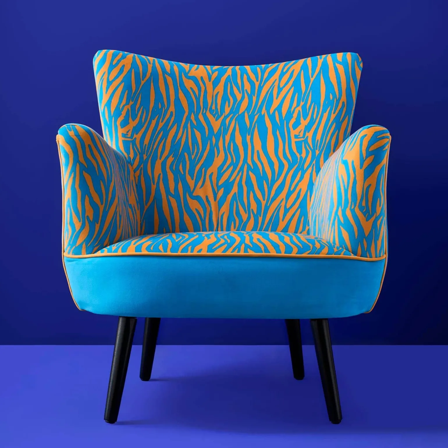 Fauteuil Zebra, bleu