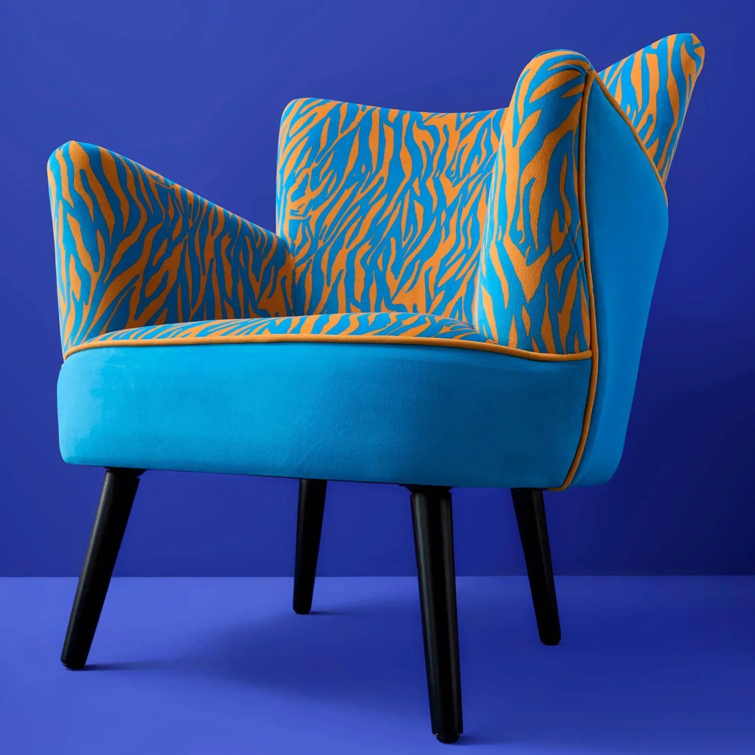 Fauteuil Zebra, bleu
