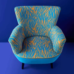 Fauteuil Zebra, bleu