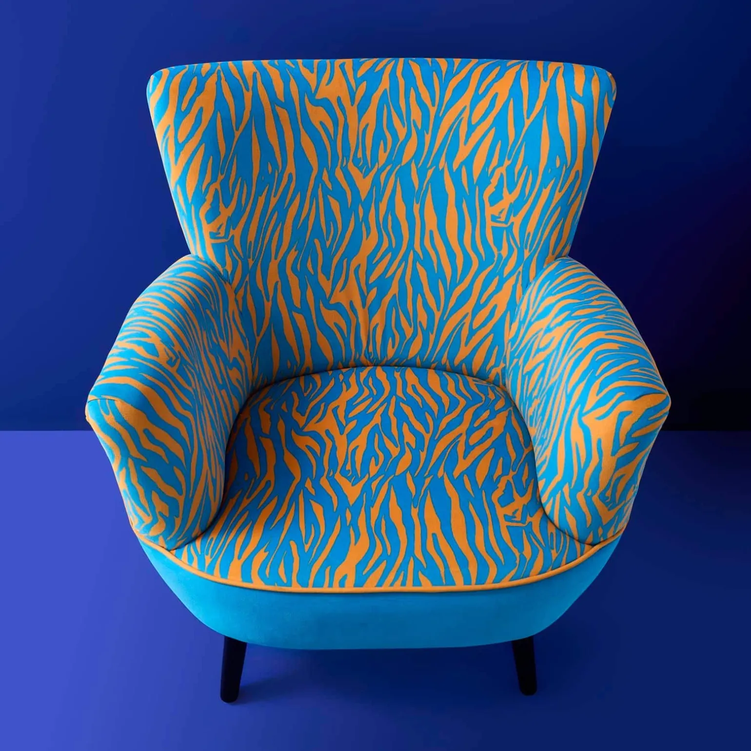 Fauteuil Zebra, bleu