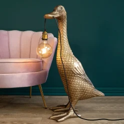 Lampadaire canard Ducky, or