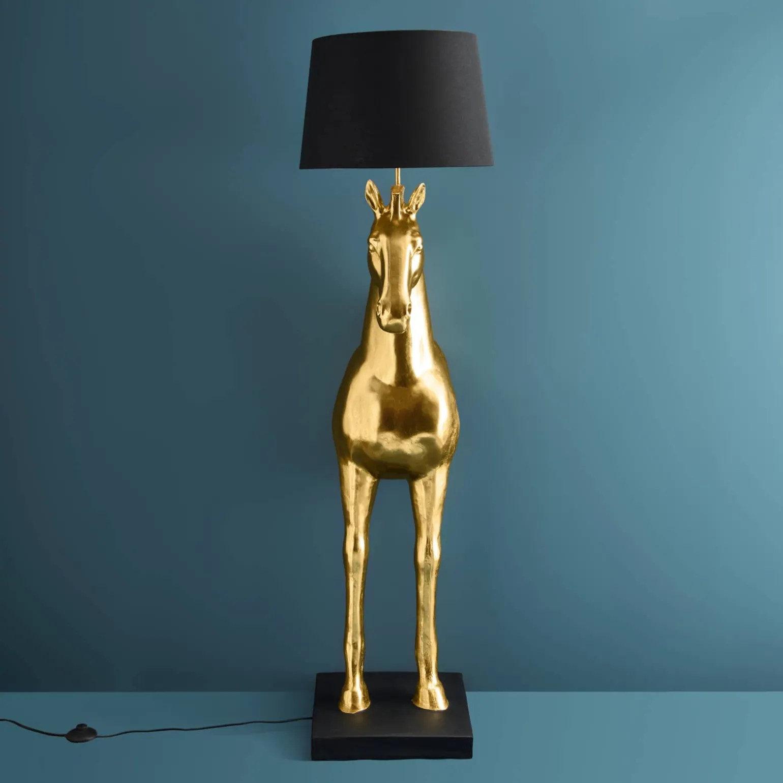 Lampadaire Cheval Amadeus, or