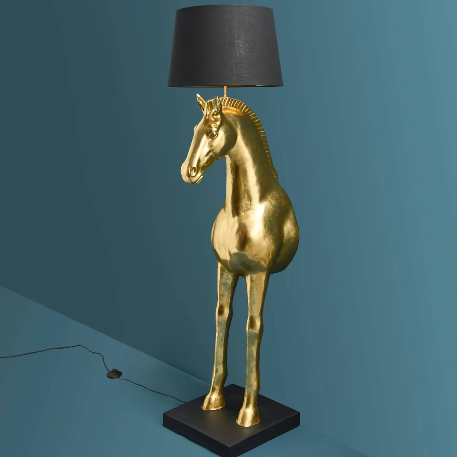 Lampadaire Cheval Amadeus, or