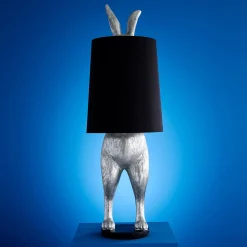 Lampadaire lapin Hidind Rabbit, argent/noir