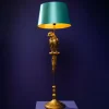 Lampadaire perroquet Tammy, or/turquoise