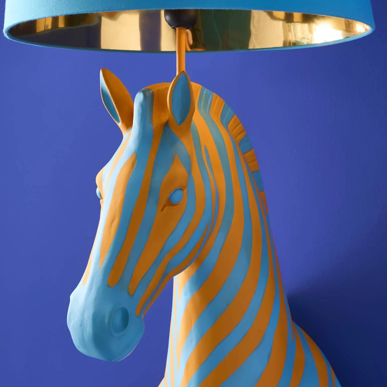 Lampadaire Zebra Zora, bleu-orange