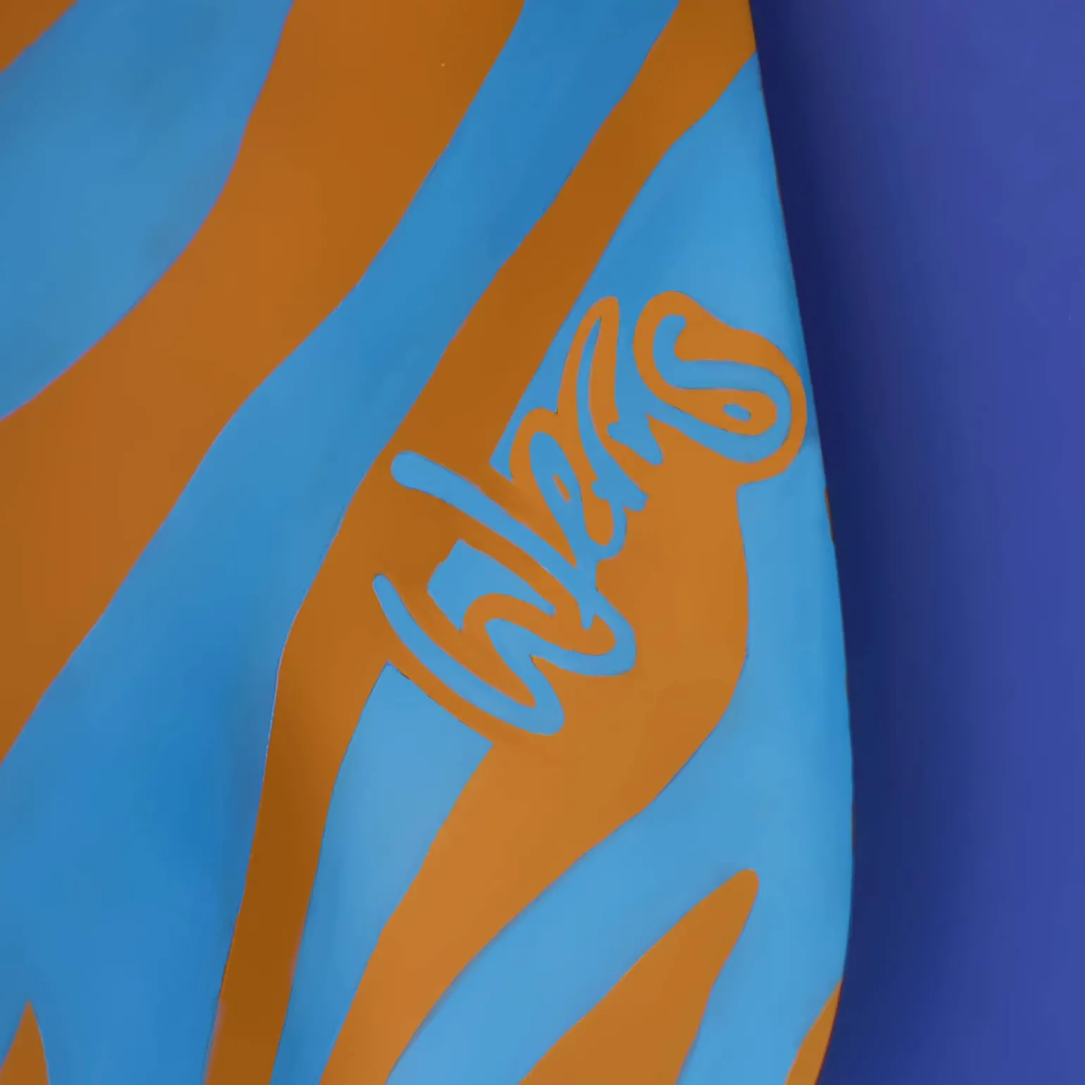 Lampadaire Zebra Zora, bleu-orange