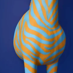 Lampadaire Zebra Zora, bleu-orange