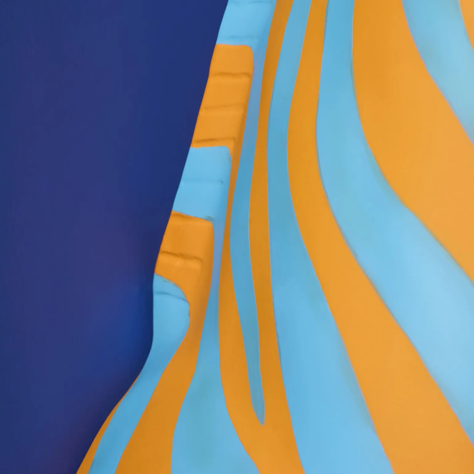 Lampadaire Zebra Zora, bleu-orange