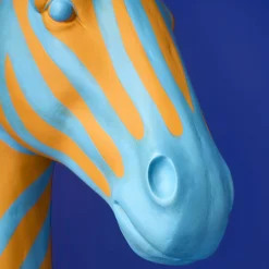 Lampadaire Zebra Zora, bleu-orange
