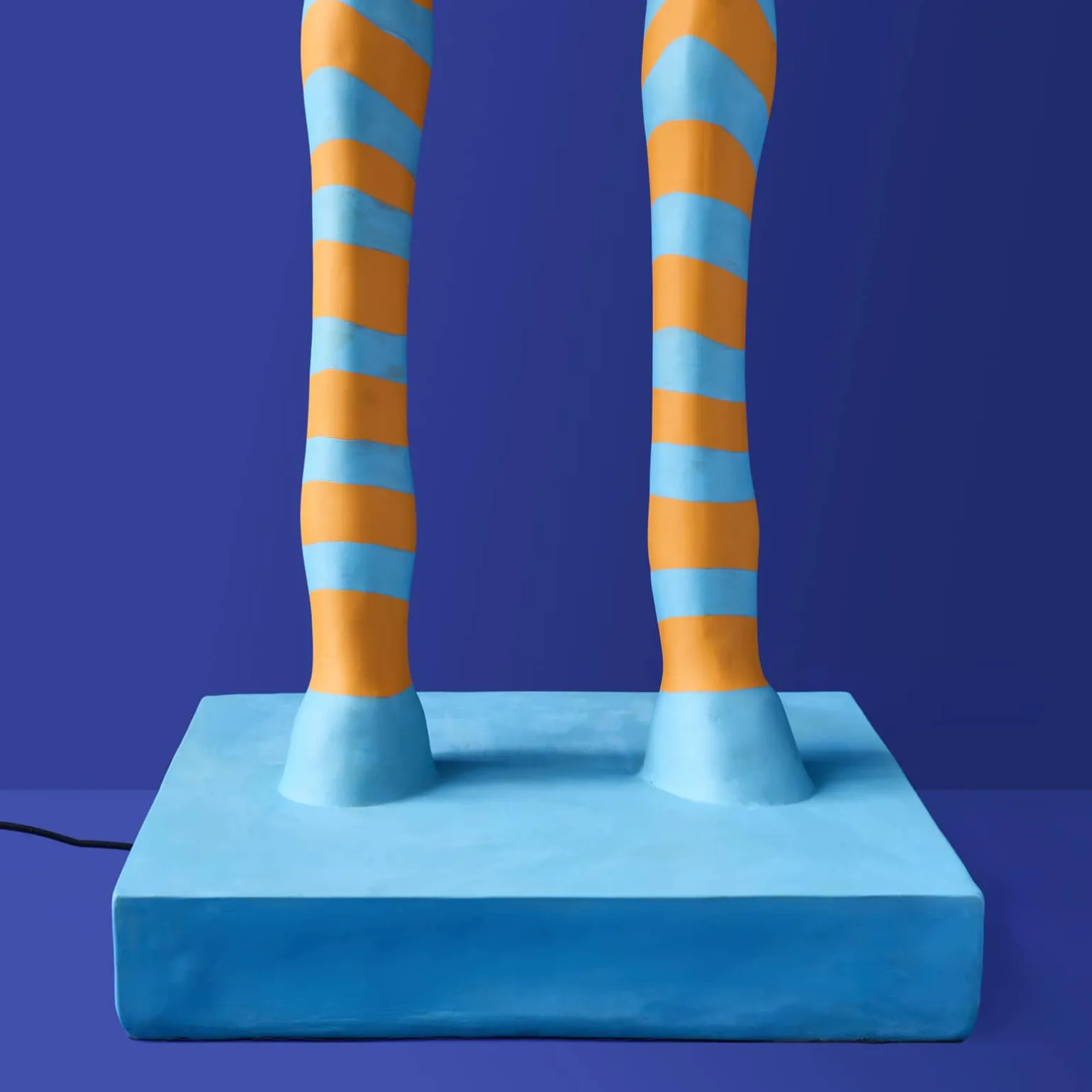 Lampadaire Zebra Zora, bleu-orange