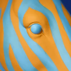 Lampadaire Zebra Zora, bleu-orange